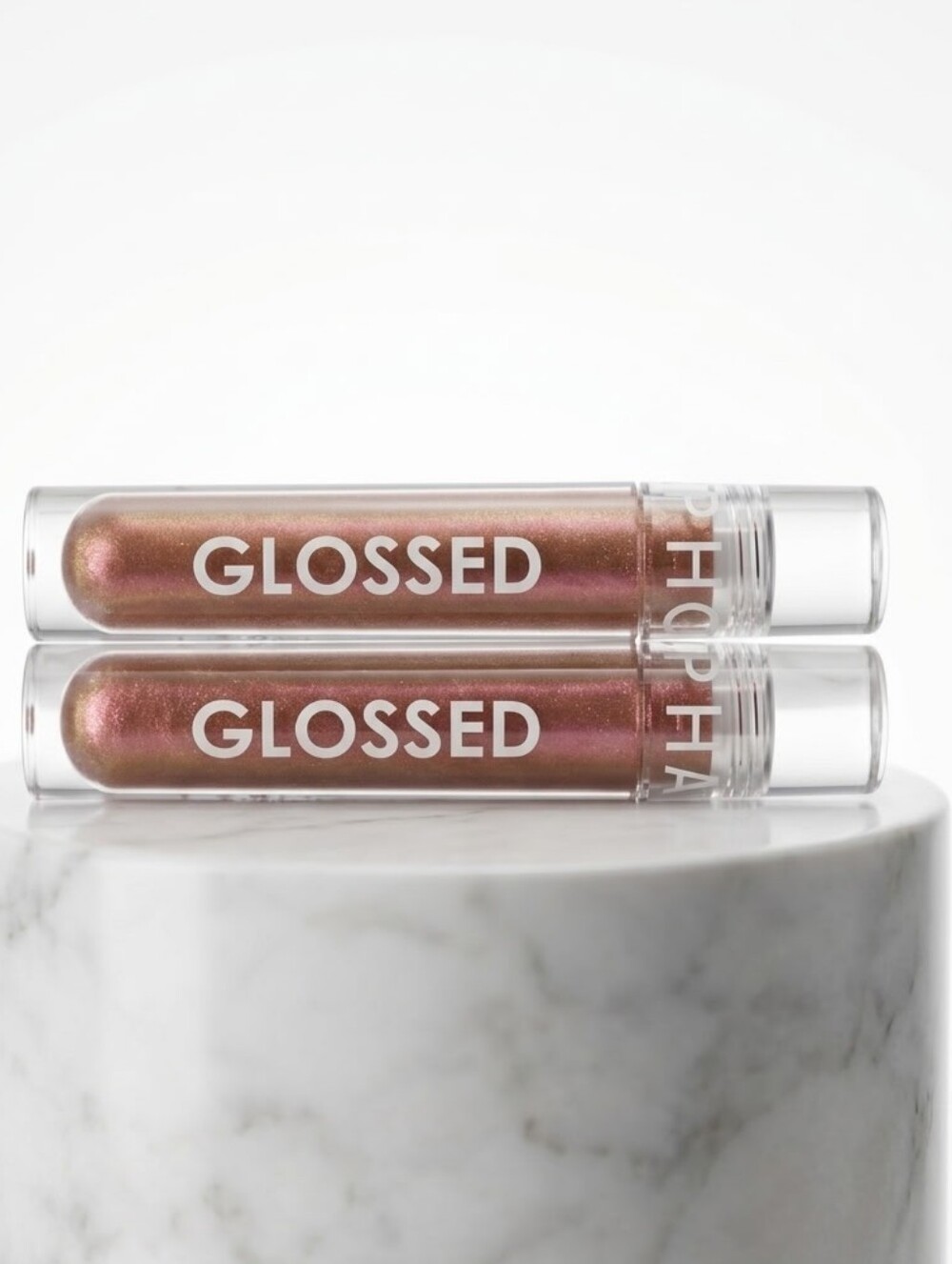 Sephora Glossed Shimmer Lip Gloss Duo — Rose Gold Bundle Of 2 NWT